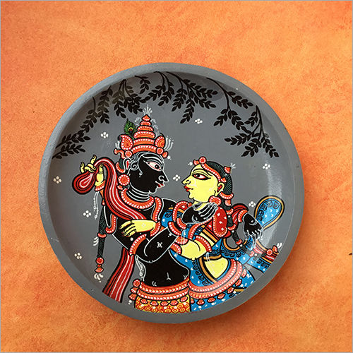 Moisture Proof Krishna Leela Round Wall Decor Plate