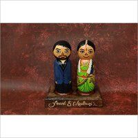 Couple Handpainted Wooden Doll