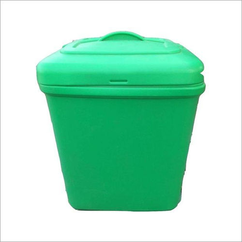 Green 30L Lid Plastic Dustbin