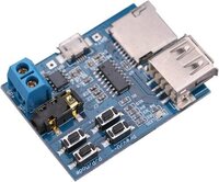 Lossless Mp3 Decoders Board Power Amplifier Mp3 Player Audio Module Support Tf Card Usb - Blue, 5v Power Supply, 2w Mono Amplifier, 3.5mm Jack