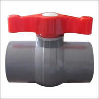 100mm Pp Solid Ball Valve - Pp Material, 100 Mm Size, Grey-red Finish | High Pressure 20-50 Bar, 70â°c Media Temperature, 2-way Channels