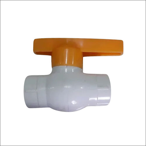 White-yellow 25mm Pvc Solid Seal Ball Valve