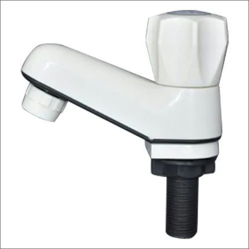 White 15Mm Plastic Pillar Bib Cock