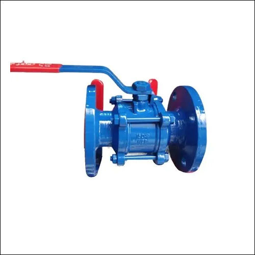 Blue Mesco Cast Iron Flanged End Ball Valve