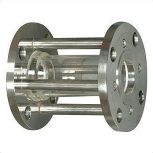 Silver Mesco Stainless Steel Flanged End Tube Glass Valve