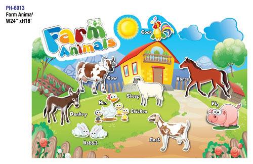 Farm Animal-Educational Wall Cutout