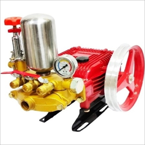 HTP Agriculture Spray Pump - Stainless Steel, 25 Liters Size, Red Color | High Pressure, Piston Pump with 800/1200 RPM Flow Rate