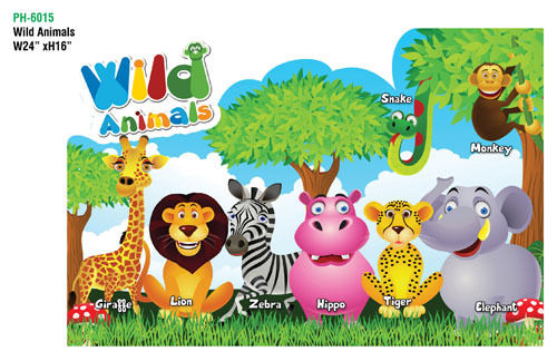 Wild Animals -Educational Wall Cutout