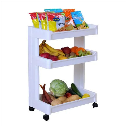 4 Layer Plastic Trolley Storage