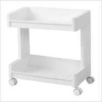 White Rotating Kitchen Trolley