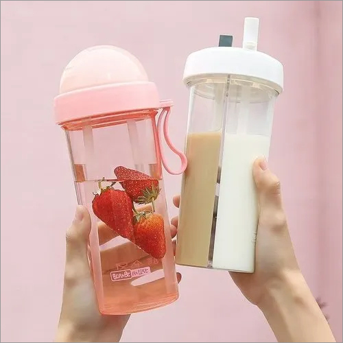 Transparent Dual Storage Plastic Water Bottle