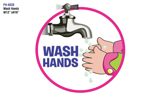 Wash Hands-Educational Wall Cutout