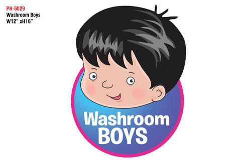 Washroom Boys-Educational Wall Cutout
