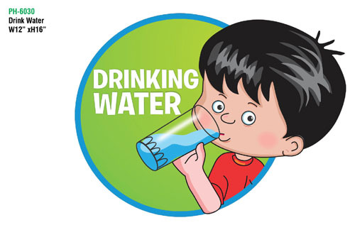 Drink Water-Educational Wall Cutout