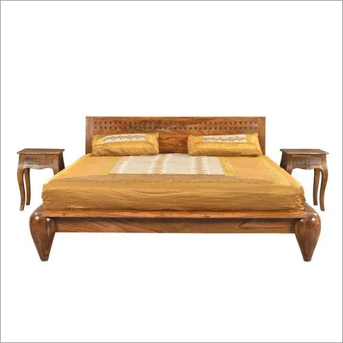 Polished Solid Wooden Cot Bed Set