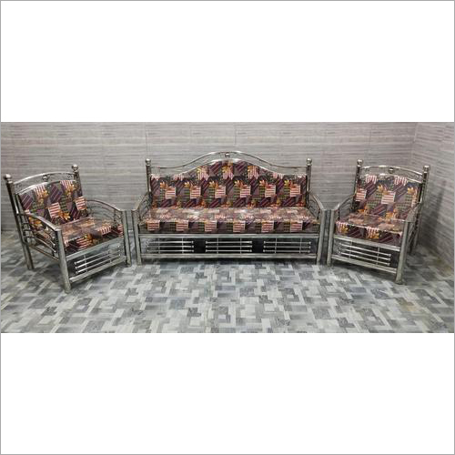 Stainless Steel Brown Sofa Set