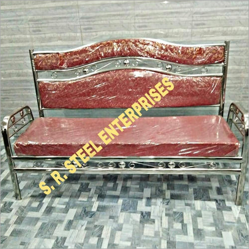 Maroon Stainless Steel Sofa
