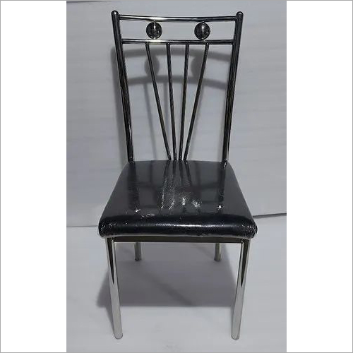 Black Stainless Steel Restaurant Chair