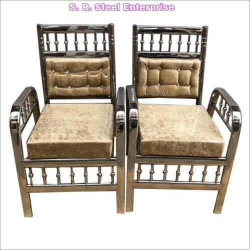 टिकाऊ स्टेनलेस स्टील टू सीटर सोफा चेयर