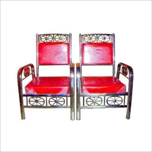 Red Modern Stainless Steel Banquet Chair