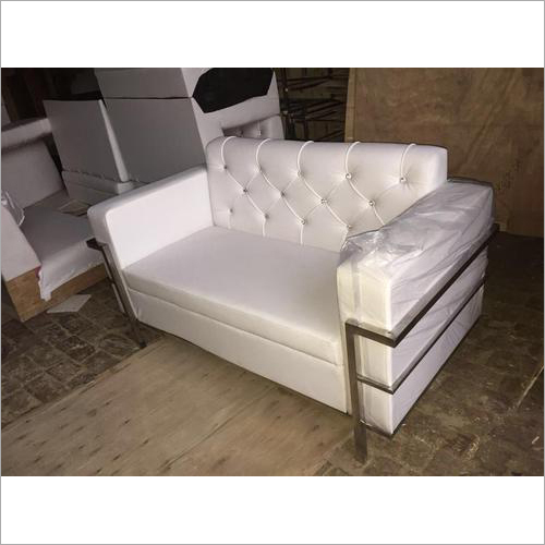 White 2 Seater Steel Sofa Set