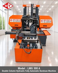 Lmg 300 A Fully Automatic Band Saw Machine - Steel, 2600 X 2200 X 1800 Mm, Gray | Plc Control, High Torque, Low Noise, Environmental Friendly, Automatic Feeding
