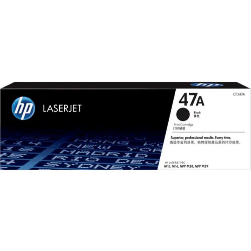 Hp 47a Black Original Laser Jet Toner Cartridge For Use In: Printer