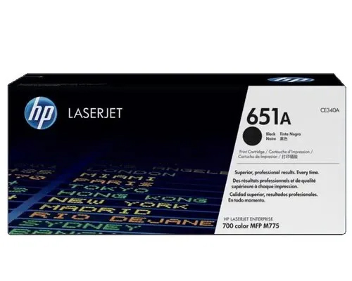HP 651A Black Original LaserJet Toner Cartridge (CE340A)