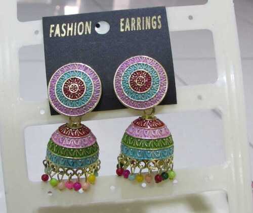 Golden Multi Color Jhumki