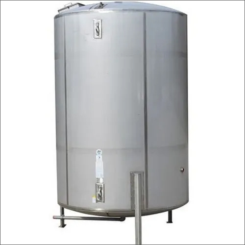 Silver Stainless Steel Chemical Storage Vessel