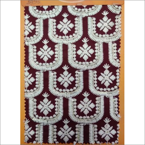 Embroidered Jacquard Fabric