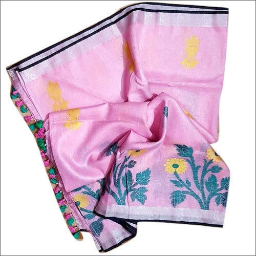 Pink Ladies Jacquard Saree