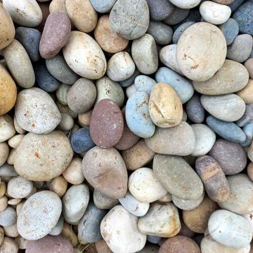 Natural Mix Colored River Pebbles - 15-30mm & 30-60mm | Multi-Purpose Indoor & Outdoor Decoration, Aquarium Use, Semi-Polished Finish