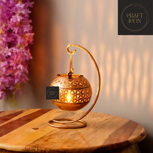 Metal T-Light Candle Holder - Iron Antique Finish Music Theme | Elegant Design Perfect for Music Lovers and Ambient Lighting