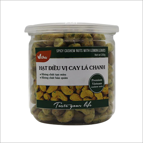 Brown Spicy Cashew Nuts With Lemon Leaves