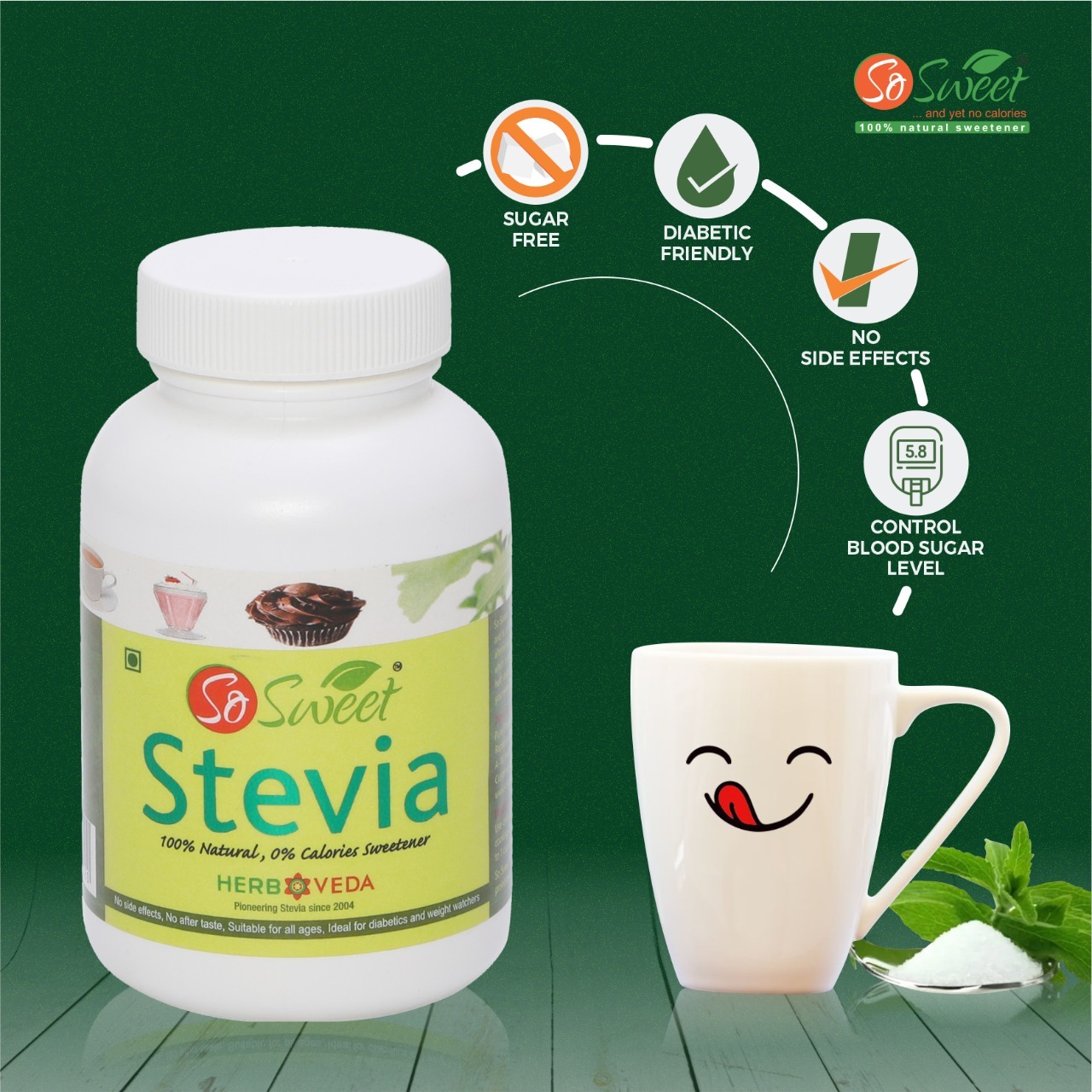 So Sweet Stevia Extract 25 gm bottle