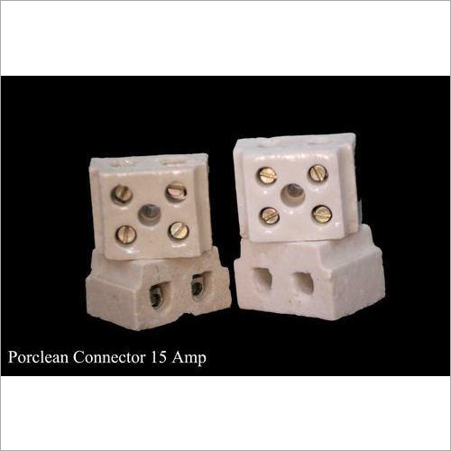 15 Amp Porcelain Connector Rated Voltage: 10 Volt (V)