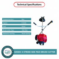 4 Stroke 50cc Side Pack Brush Cutter