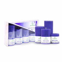 Pillar Candles Lavender pack of 4 candles