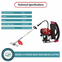 4 Stroke 50cc Backpack Brush Cutter
