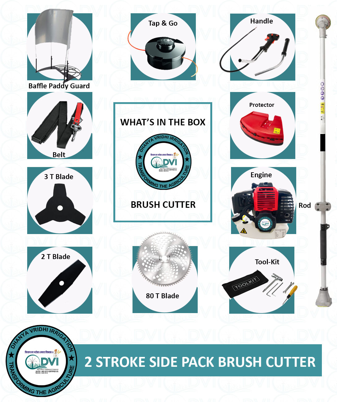 2 Stroke Side Pack Brush Cutter