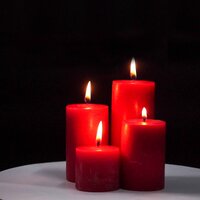 Fresh Strawberry Scented Pillar Candle Gift Set (Pack of 4)