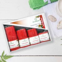 Fresh Strawberry Scented Pillar Candle Gift Set (Pack of 4)