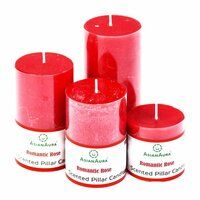 Scented Pillar Candle (Romantic Rose)