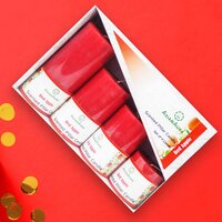Asian Aura Red Apple Scented Pillar Candle Gift Set (Pack of 4)