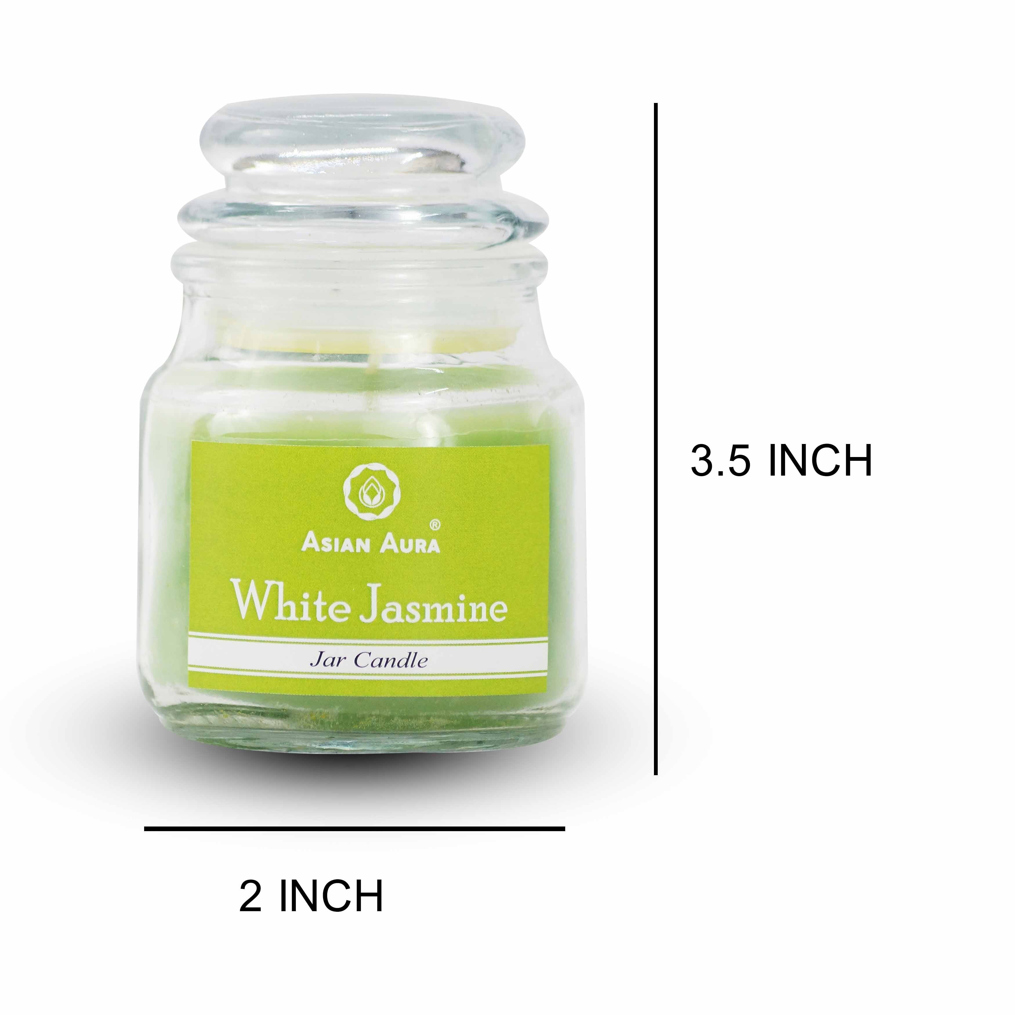 Asian Aura White Jasmine Highly Fragrance Jar Candle