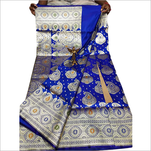 Minakari Banarasi Blue Saree