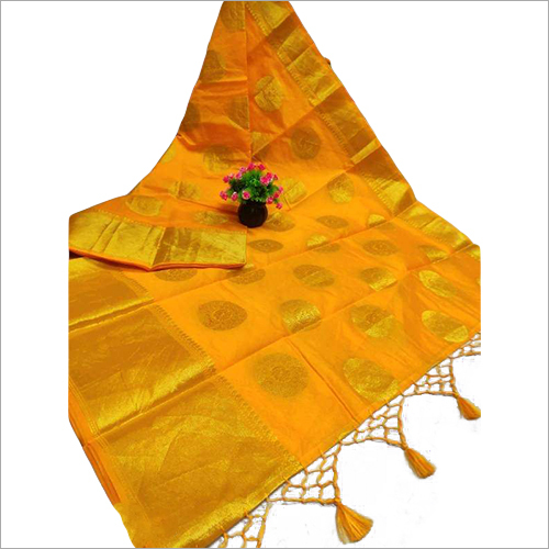 Zari Handloom Yellow Saree