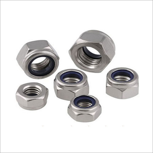 Silver Hex Nylock Nuts