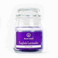 Asian Aura English Lavender Highly Fragrance Jar Candle (Pack of 1)